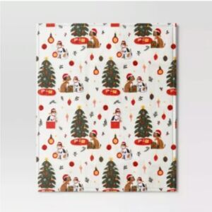 Wondershop Brown Puppy Dog Calico Kitty Cat Plush Throw Blanket Christmas 2024